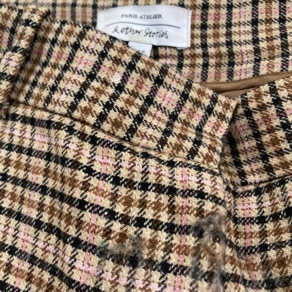 And Other Stories Checked Flared Wool Trousers - Picture 6 of 6